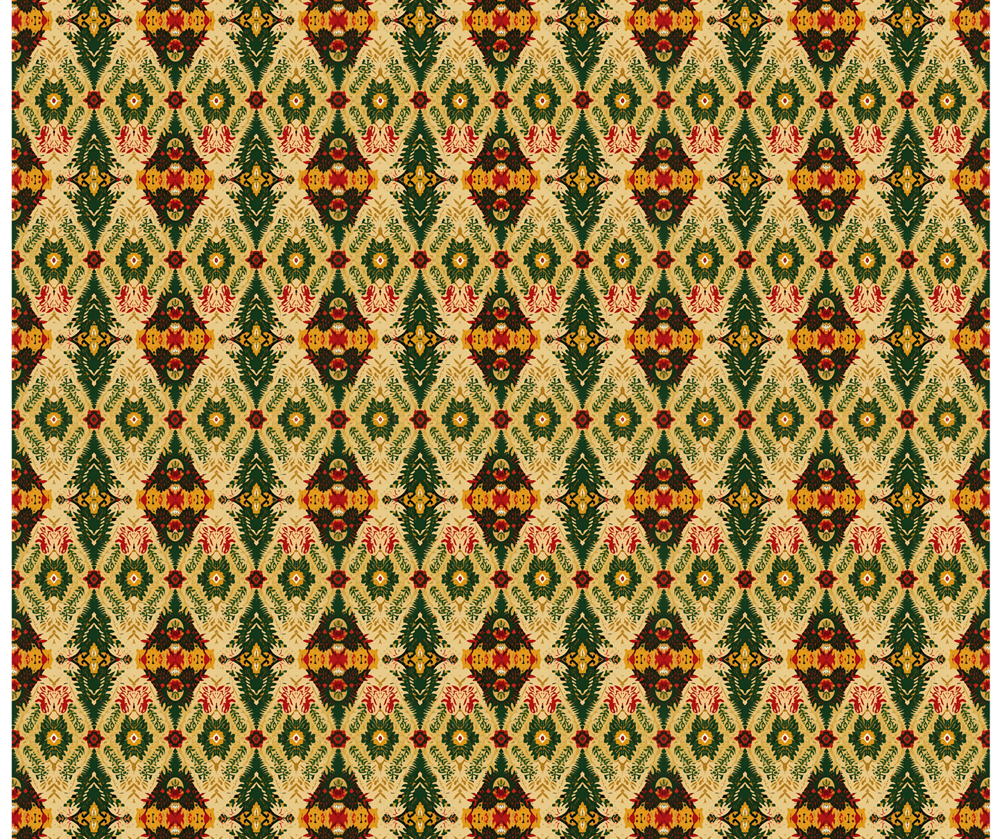 Golden Ankara Ornament Holiday Wrapping Paper – Premium Gloss Finish