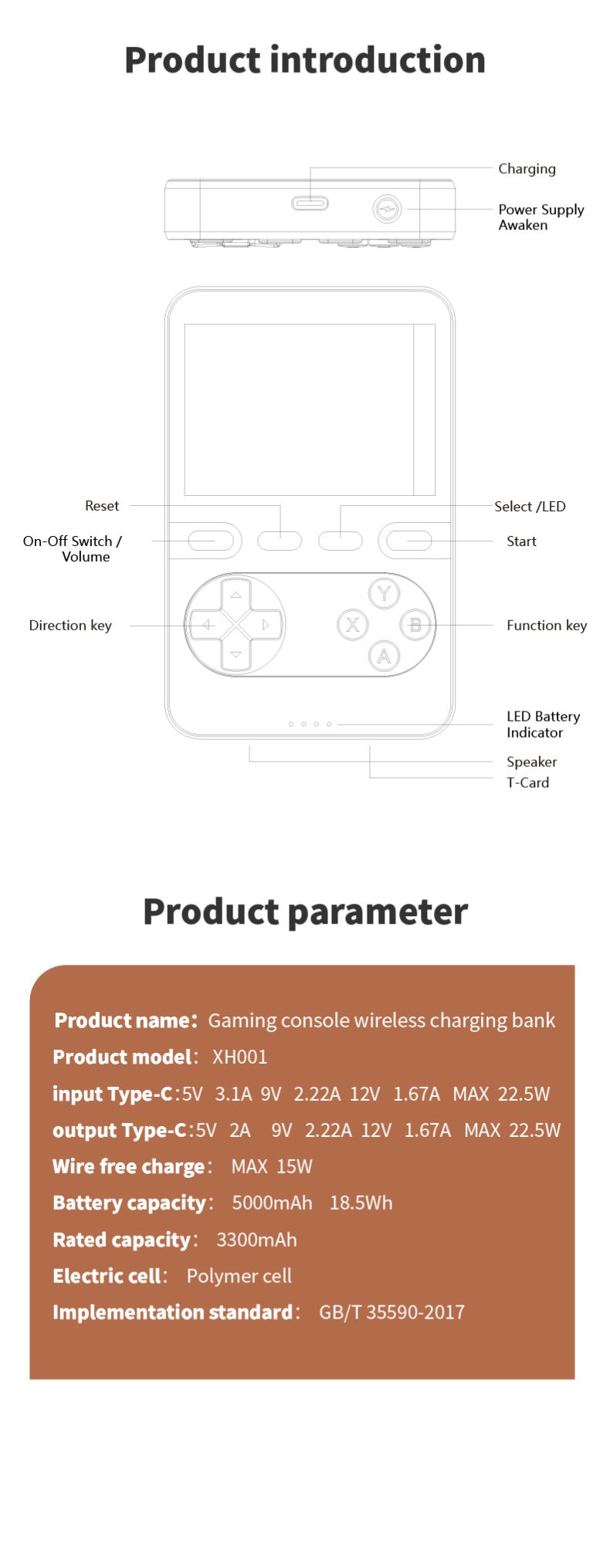 Retro 3-in-1 Game Console Power Bank – Pink