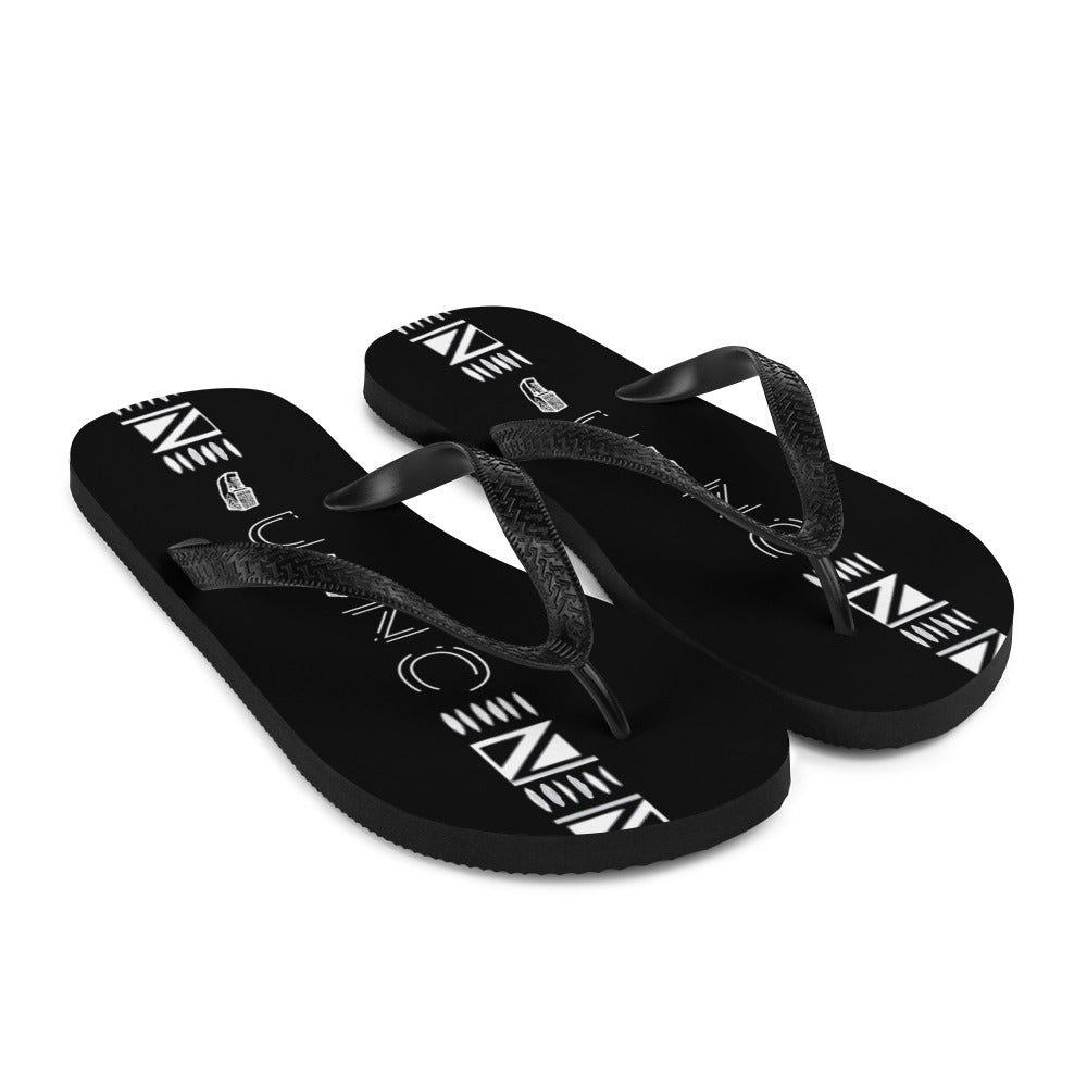 OZIDI "Tribal Black" Flip-Flops