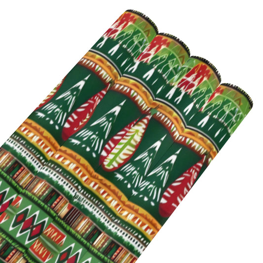 African Geometric Holiday Wrapping Paper (4 Rolls)