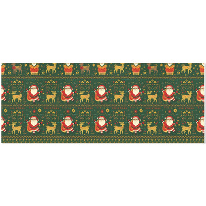 Green Nordic Santa & Reindeer Wrapping Paper (2 Rolls)