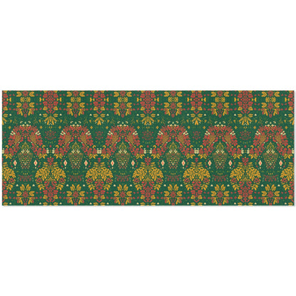 Holiday Floral Tribal Wrapping Paper – Red/Green/Gold (3 Rolls)
