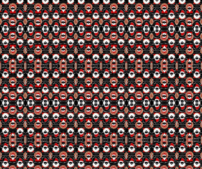 Tribal Red & Black Santa Wrapping Paper