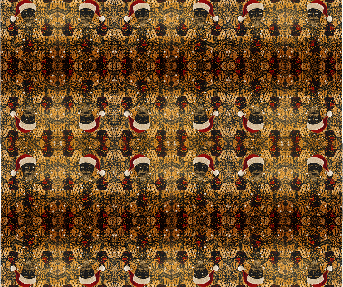 Melanated Santa (Gold/Brown Palette)