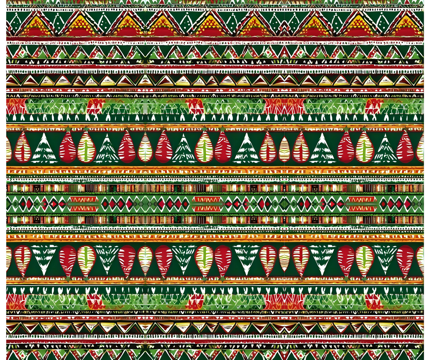 African Geometric Holiday Wrapping Paper – Premium Gloss Finish
