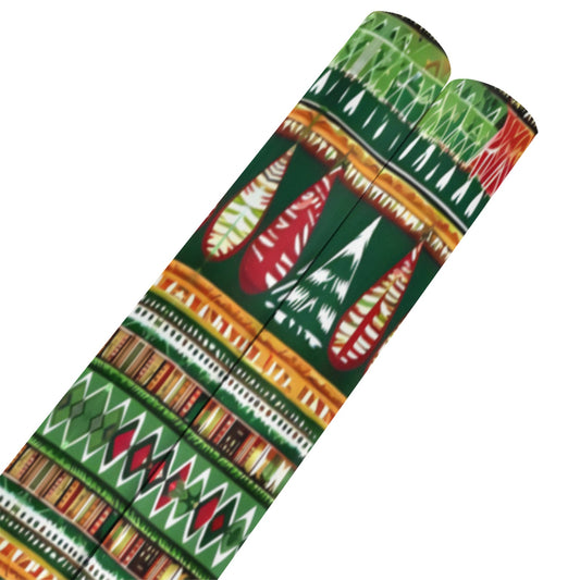 African Geometric Holiday Wrapping Paper (2 Rolls)