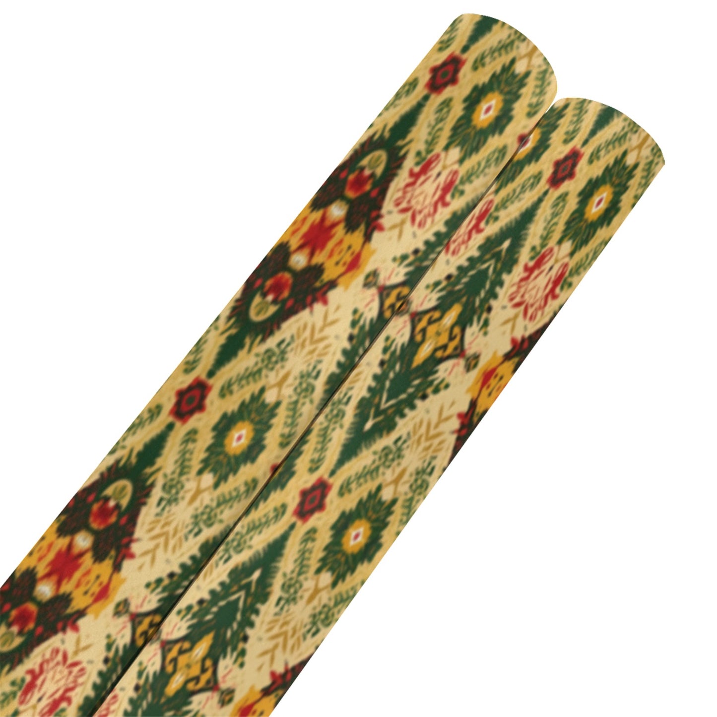 Golden Ankara Ornament Holiday Wrapping Paper (2 Rolls)
