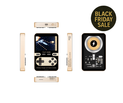 Retro 3-in-1 Game Console Power Bank – Gold