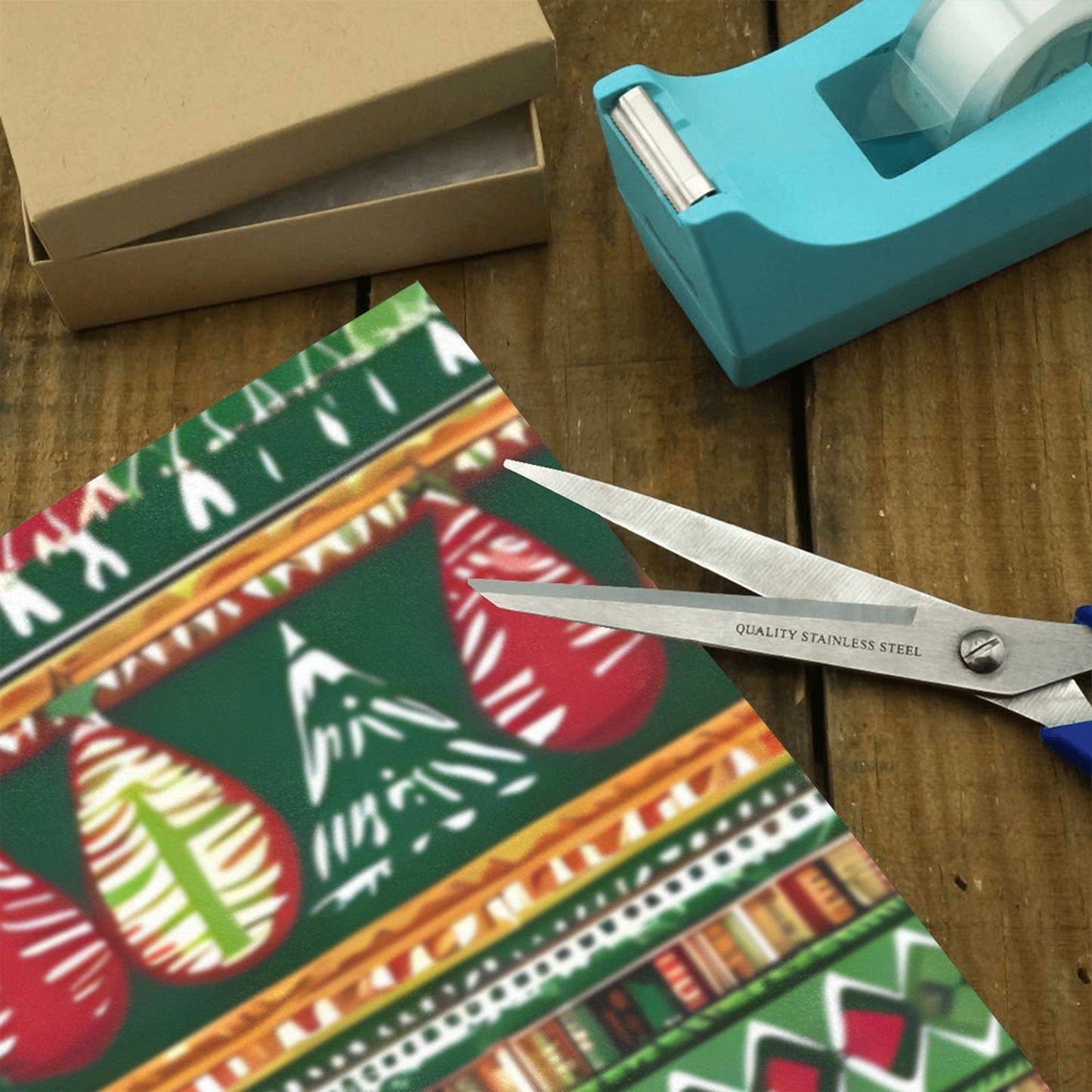 African Geometric Holiday Wrapping Paper
