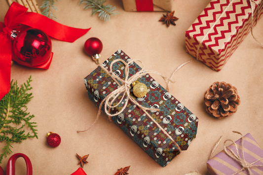 Afrocentric Floral Santa (Red/Gold/Blue)