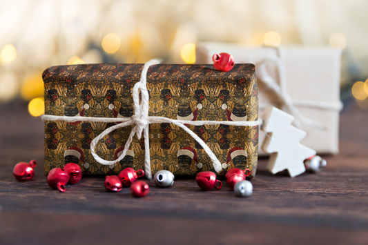 Melanated Santa (Gold/Brown Palette)