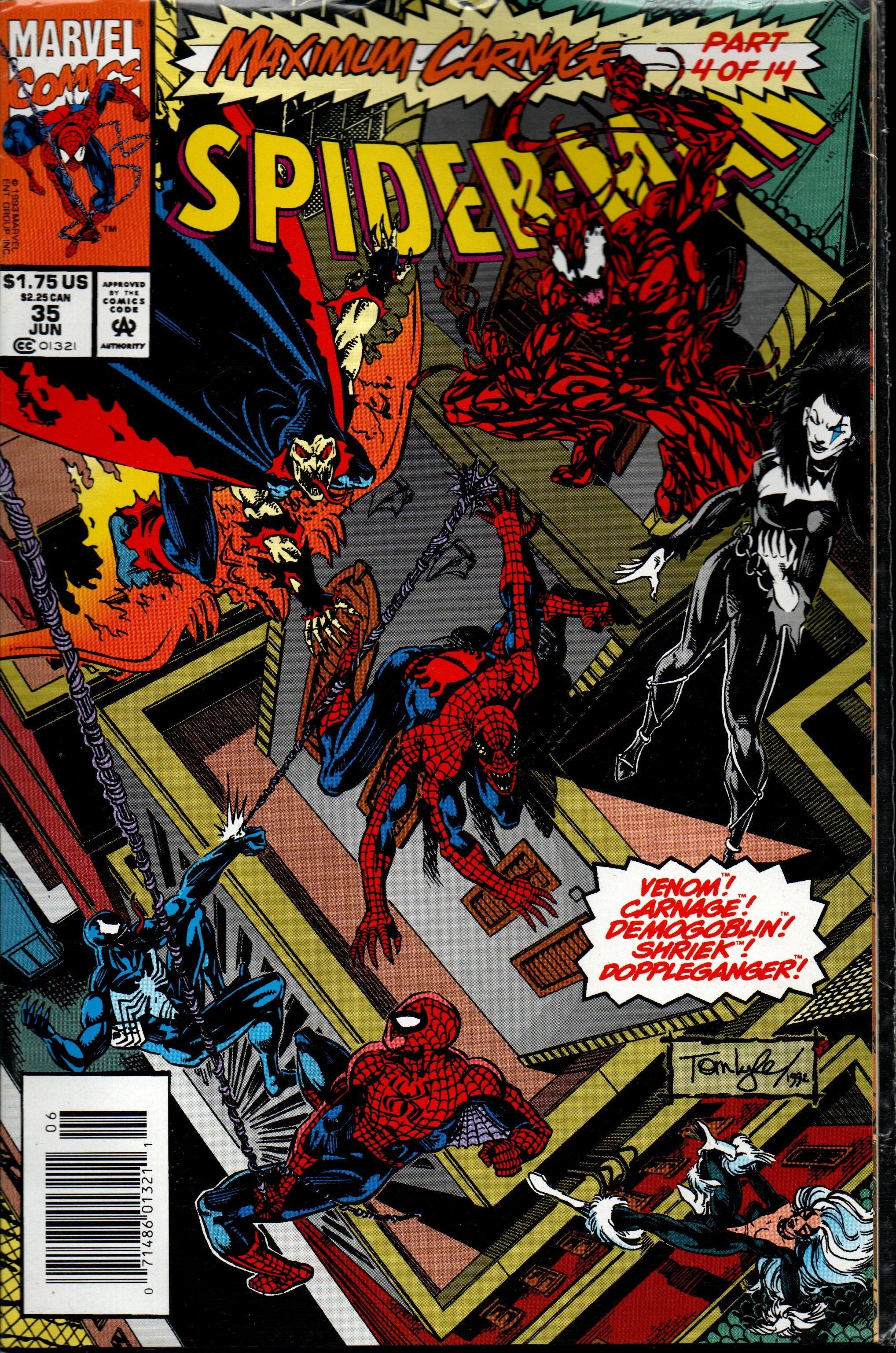 SPIDER-MAN # 35 JUN 1991 MAXIMUM CARNAGE PART 4 OF 14