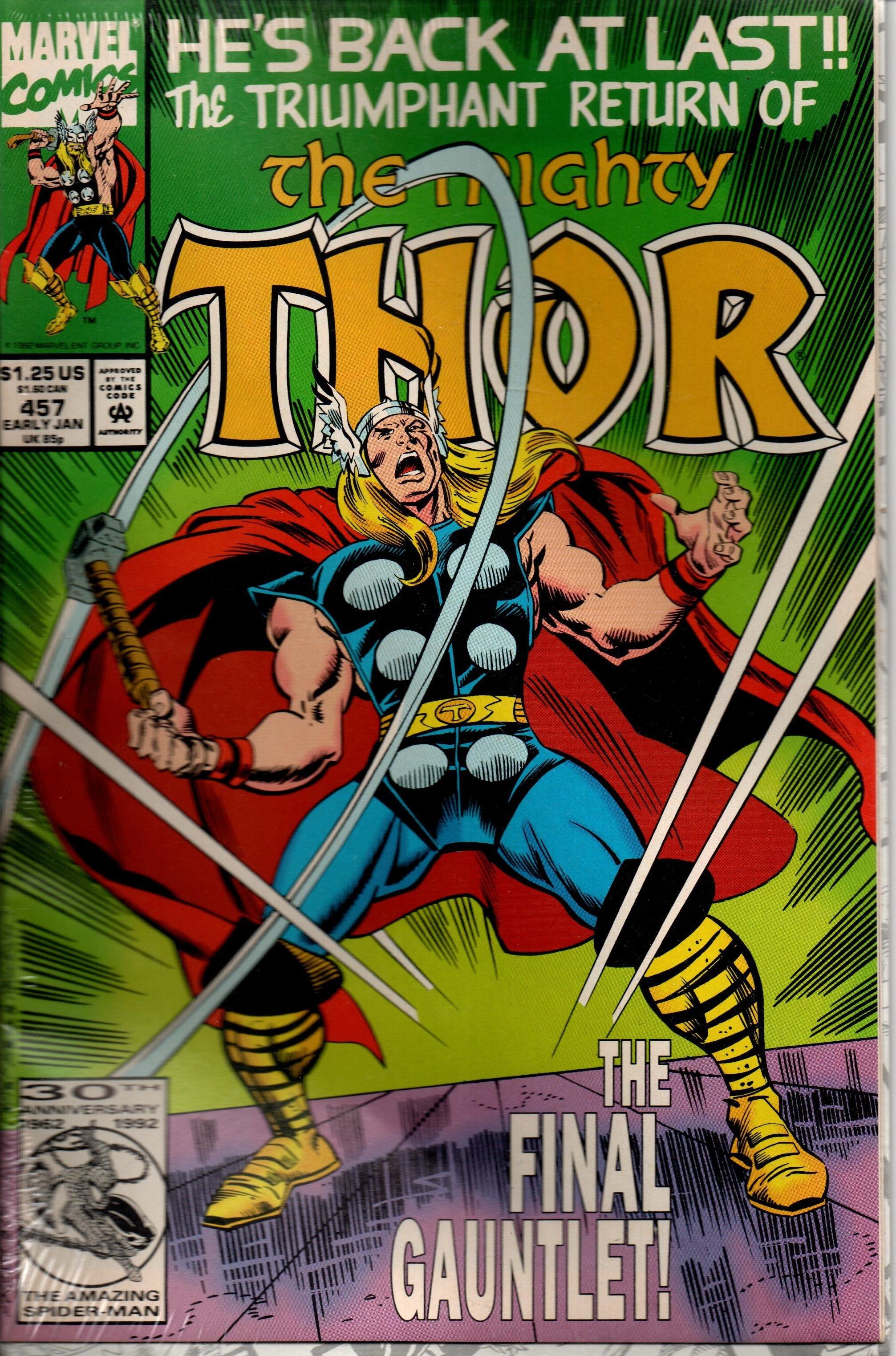 Thor #457 (1962-1996 1st Series Journey Into Mystery) JAN 1992