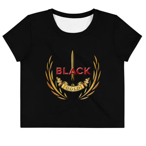 OZIDI "Black Is Gold" Crop Tee