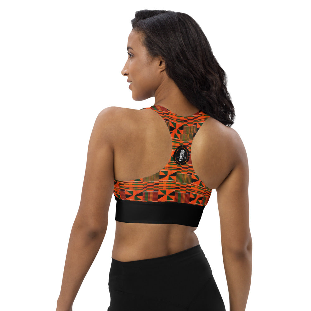 OZIDI "Kente" Longline sports bra