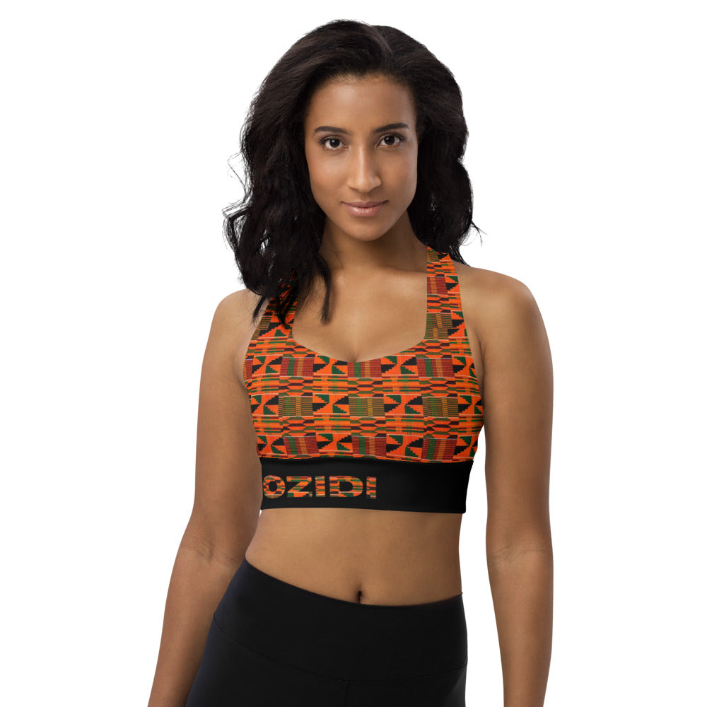 OZIDI "Kente" Longline sports bra