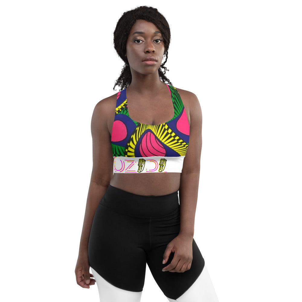 OZIDI "African Bloom" Longline sports bra