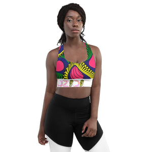 OZIDI "African Bloom" Longline sports bra
