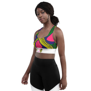 OZIDI "African Bloom" Longline sports bra