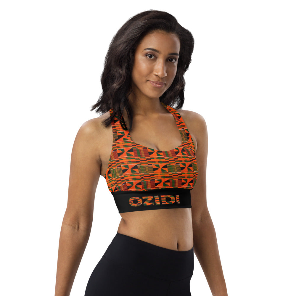 OZIDI "Kente" Longline sports bra