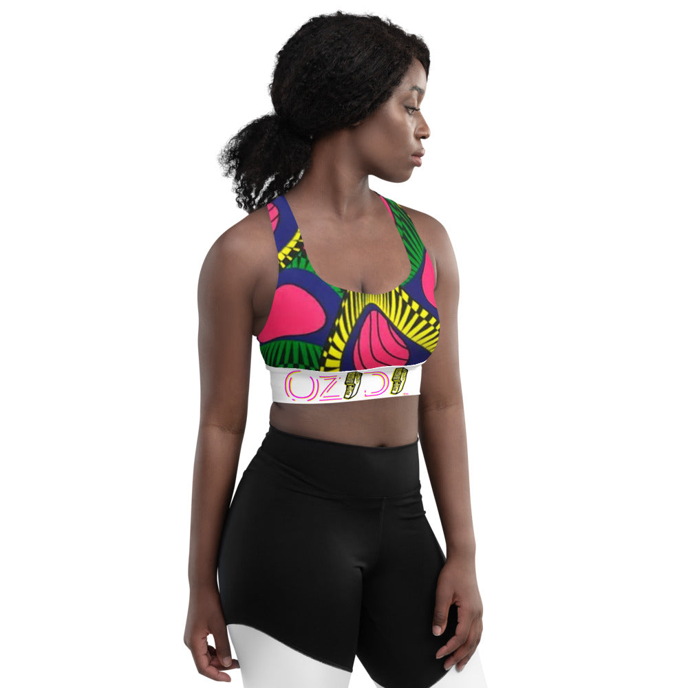 OZIDI "African Bloom" Longline sports bra