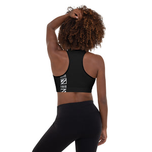 OZIDI "Tribal Black" Padded Sports Bra