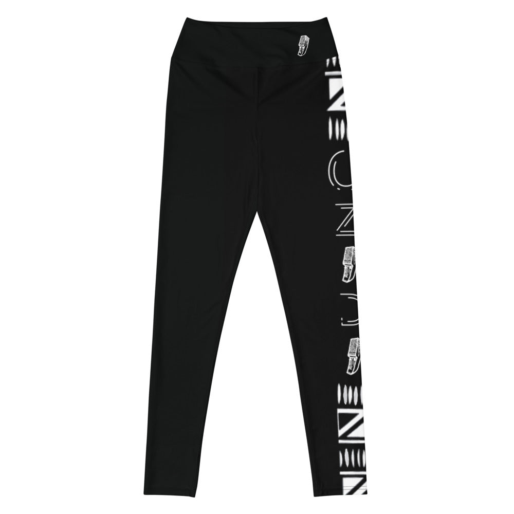 OZIDI "Tribal Black" Yoga Leggings w/Pocket