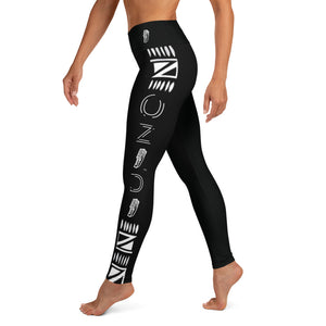 OZIDI "Tribal Black" Yoga Leggings w/Pocket