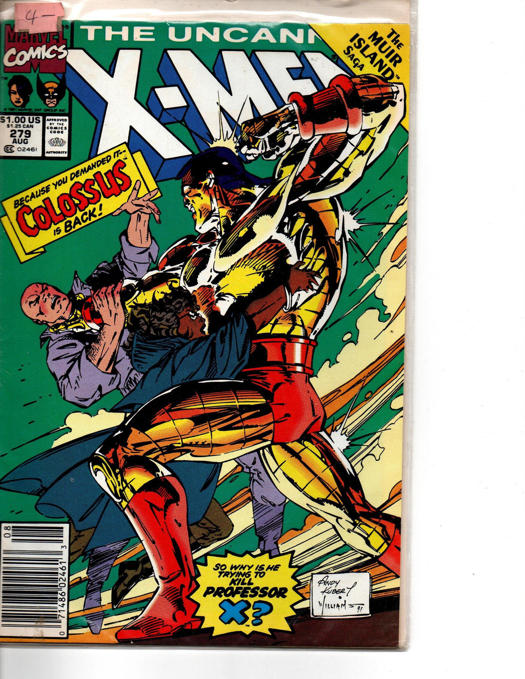 THE UNCANNY X-MEN #279 (1ST SERIES 1963) AUG 1991