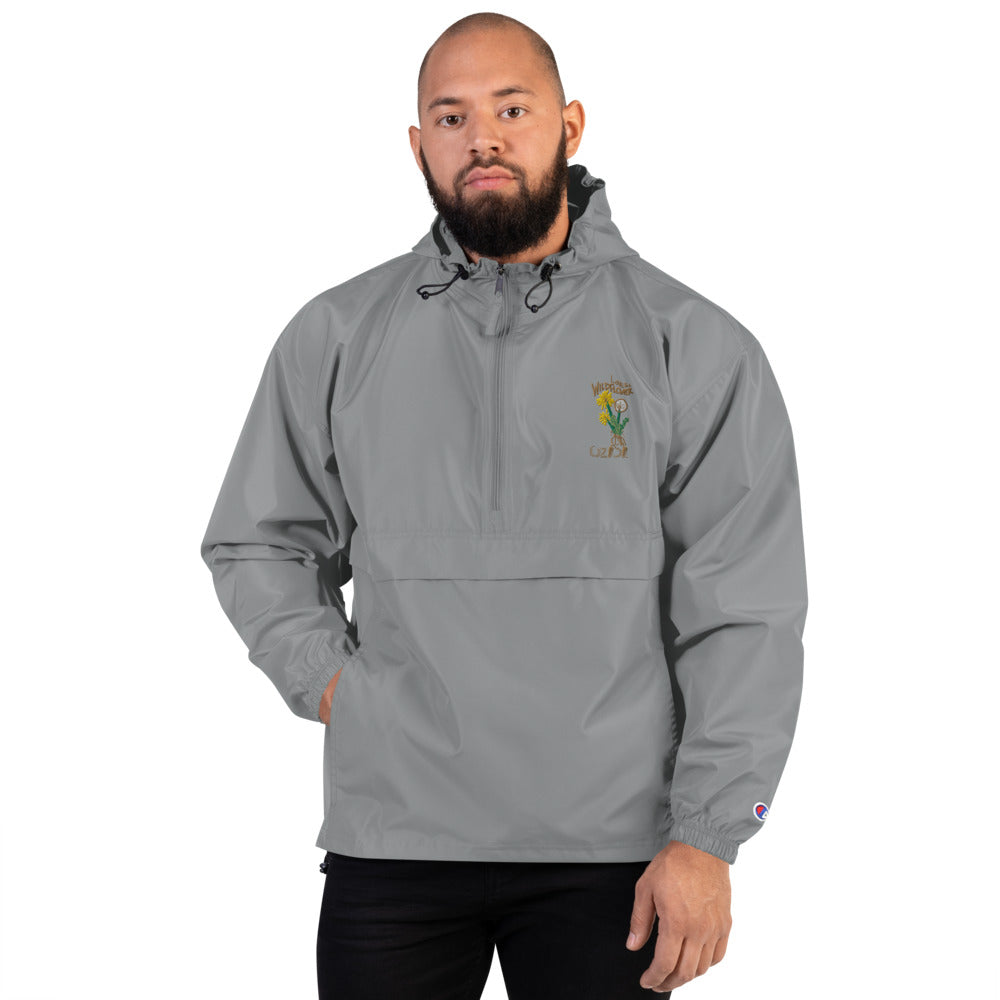 OZIDI "Love The Wildflower" Embroidered Champion Packable Jacket