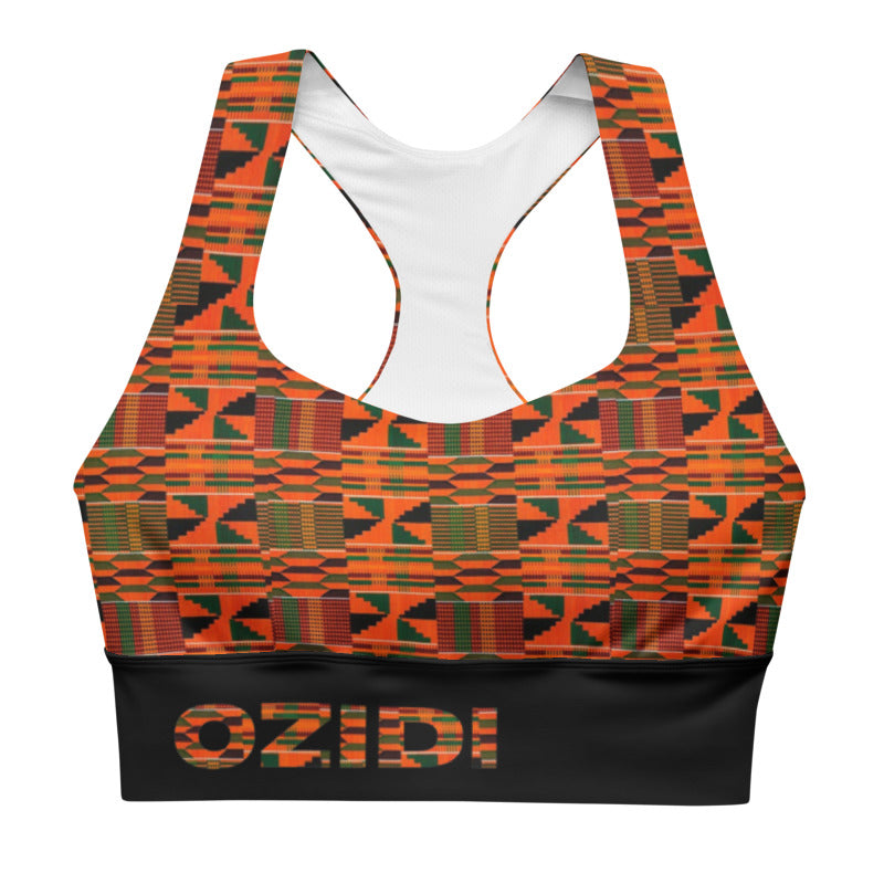 OZIDI "Kente" Longline sports bra