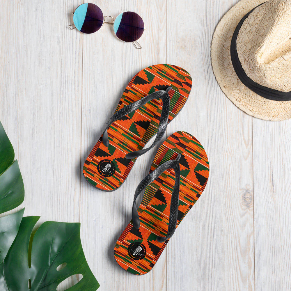 OZIDI "Kente" Flip-Flops