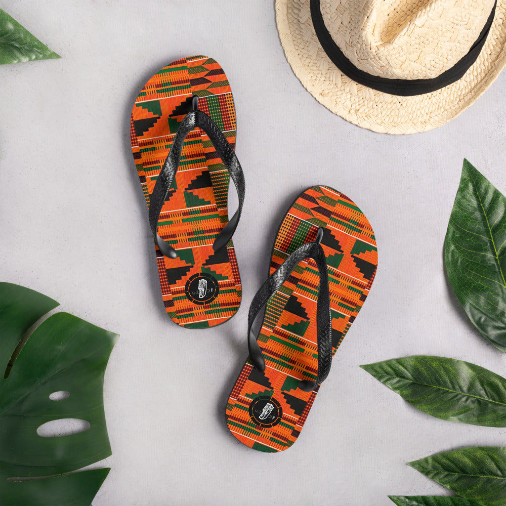 OZIDI "Kente" Flip-Flops