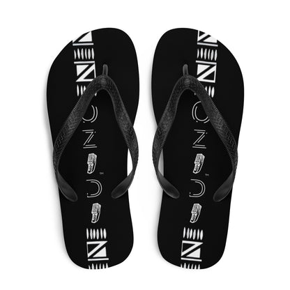 OZIDI "Tribal Black" Flip-Flops