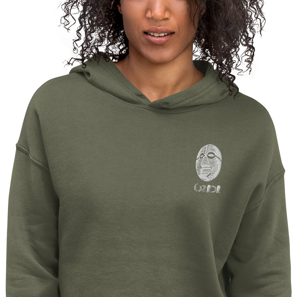 OZIDI "The Spirit" Embroidered Crop Hoodie