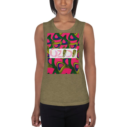 OZIDI "African Bloom" Ladies’ Muscle Tank