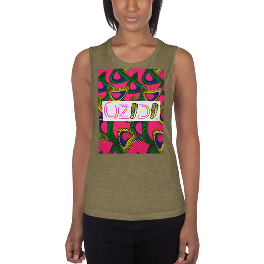 OZIDI "African Bloom" Ladies’ Muscle Tank