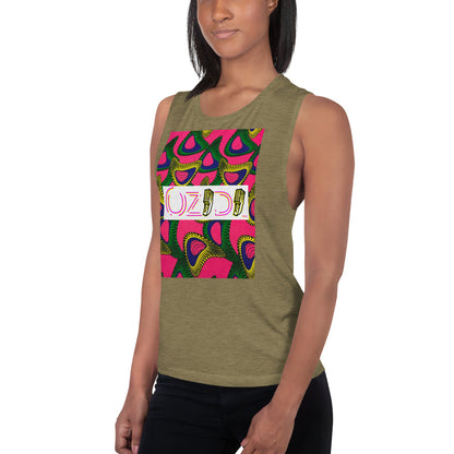 OZIDI "African Bloom" Ladies’ Muscle Tank