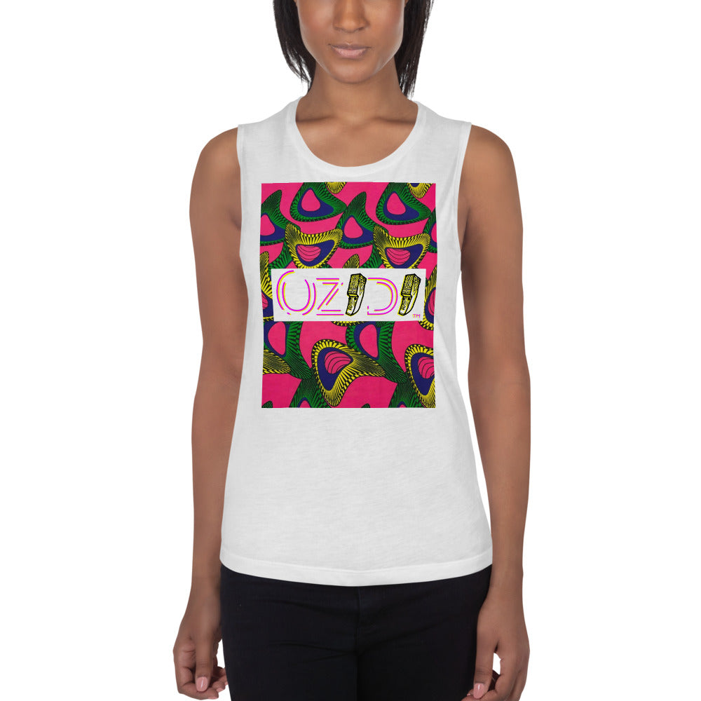 OZIDI "African Bloom" Ladies’ Muscle Tank